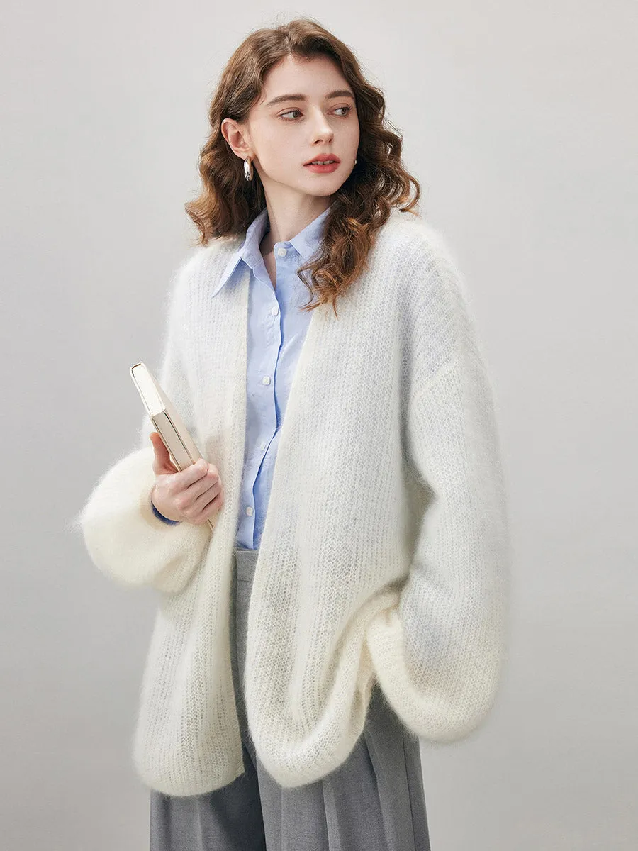 Women's Mohair Fluffy Open Front Cardigan sold by COMOBOCA product image thumbnail 4