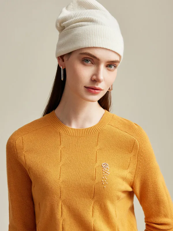 100% Cashmere Women's Ribbed Knit Beanie sold by COMOBOCA