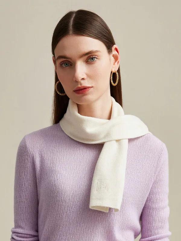 100% Cashmere Women's Embroidered Scarf sold by COMOBOCA