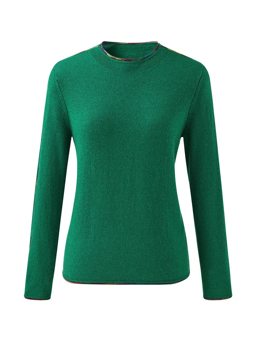 100% Cashmere Women's Sweater with Built-in Collar sold by COMOBOCA product image thumbnail 4