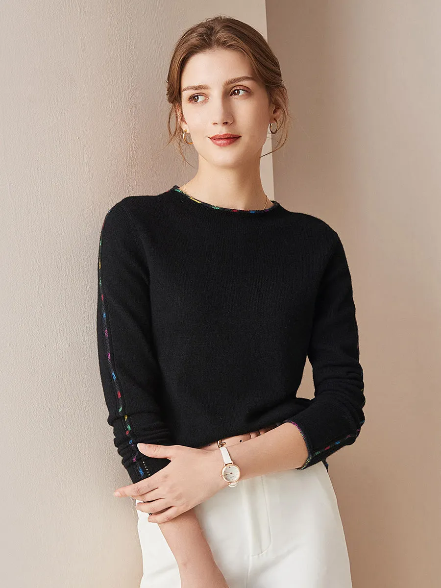 100% Cashmere Women's Sweater with Built-in Collar sold by COMOBOCA product image thumbnail 5