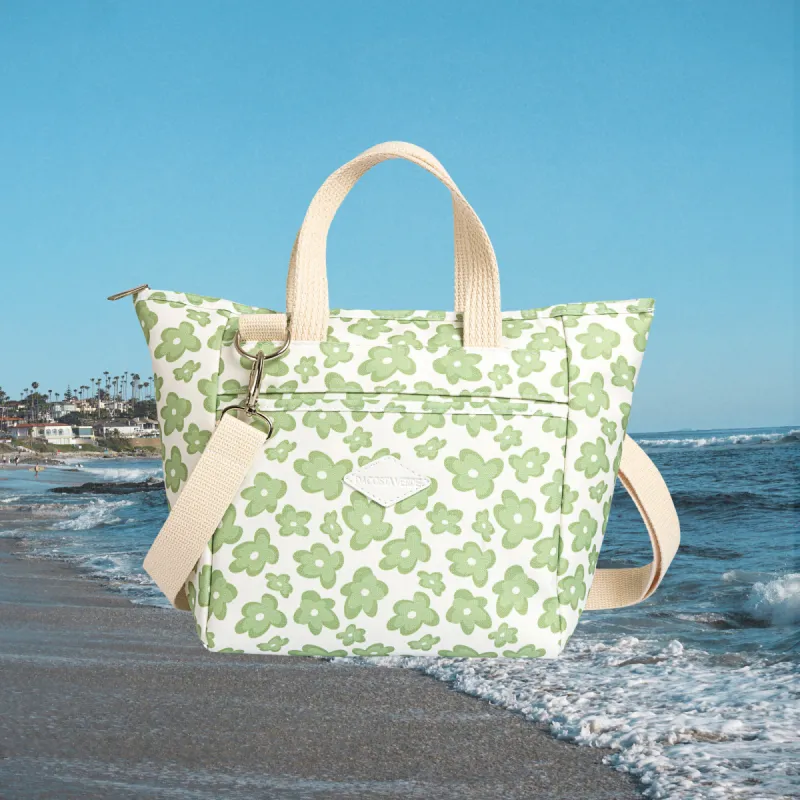 Lunch Tote Sage Retro Floral 13L sold by DaCosta Verde