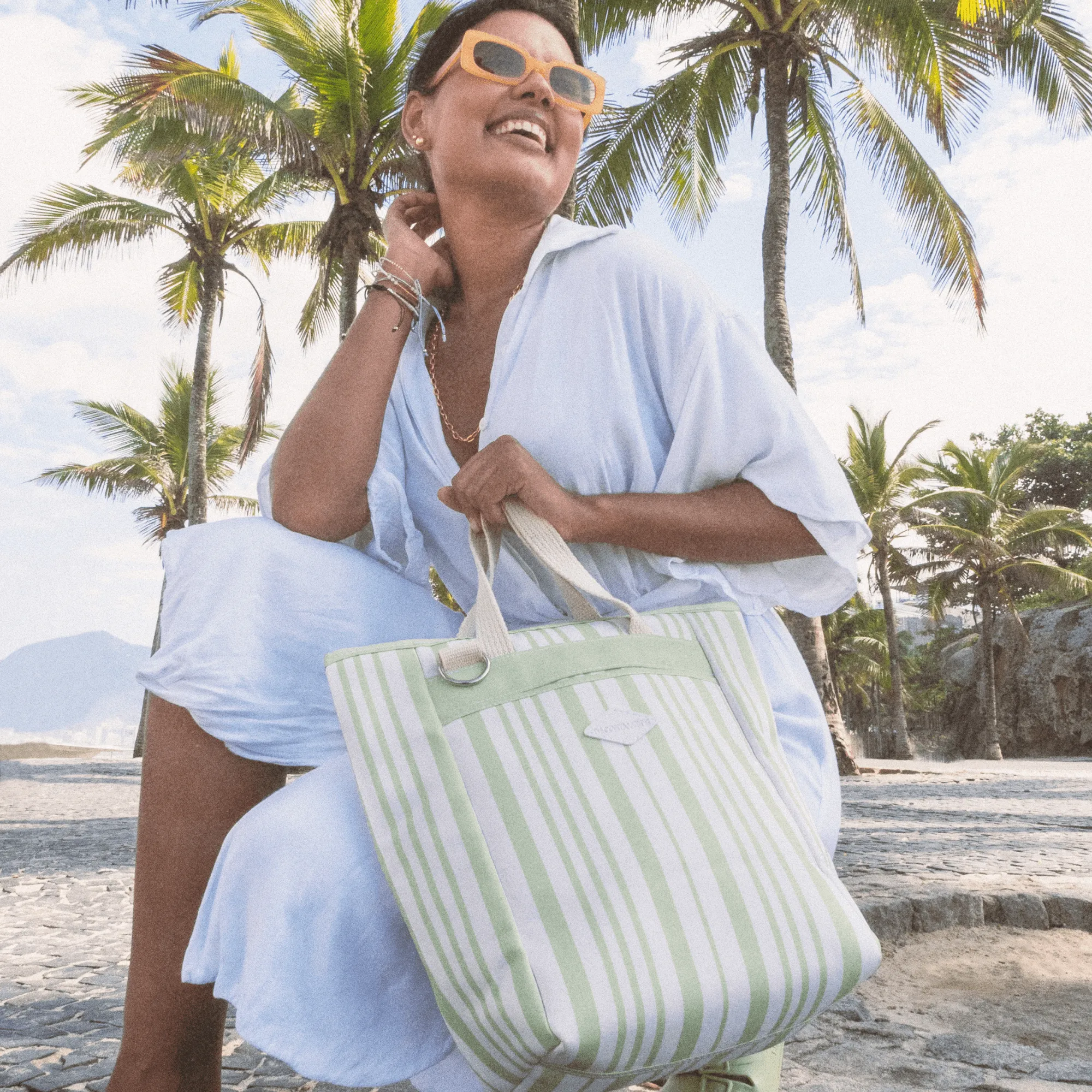 Tote Cooler Sage Stripe sold by DaCosta Verde product image thumbnail 4