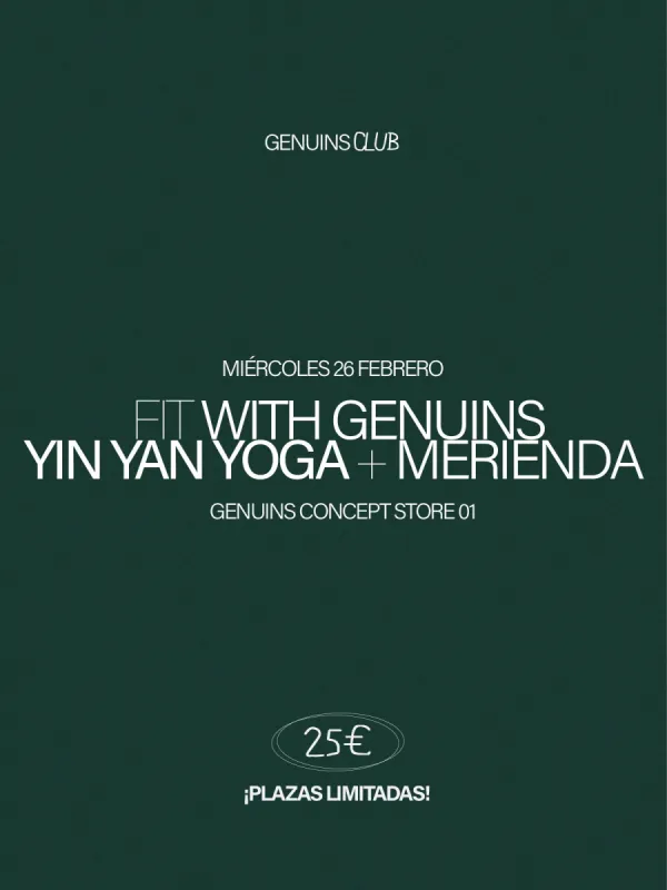 Miércoles 26 Yin Yan Yoga + Merienda saludable sold by Genuins