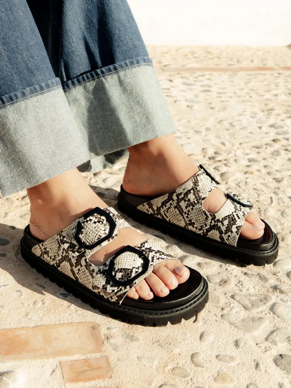 GALIA VEGAN SNAKE SAND sold by Genuins