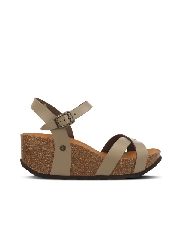 CANNES LEATHER DRESS TAUPE sold by Genuins