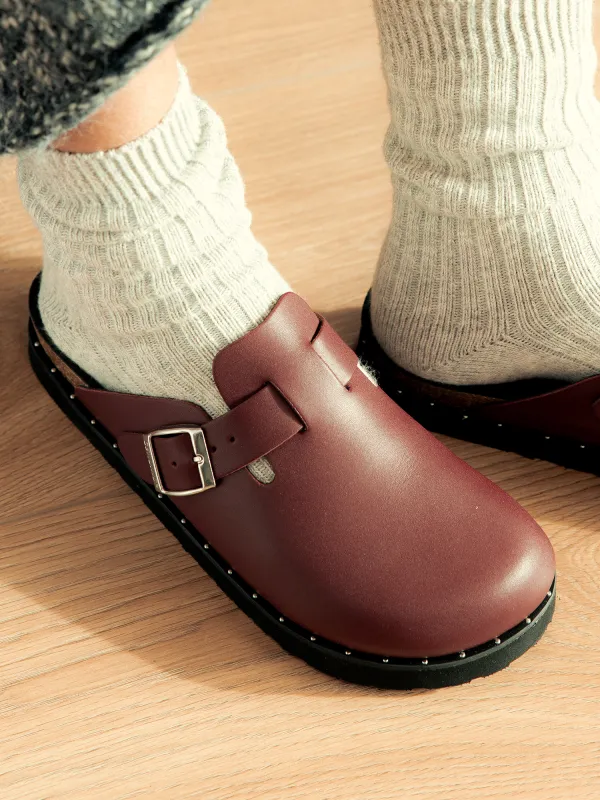 RIVA VEGAN STUDS BURGUNDY sold by Genuins