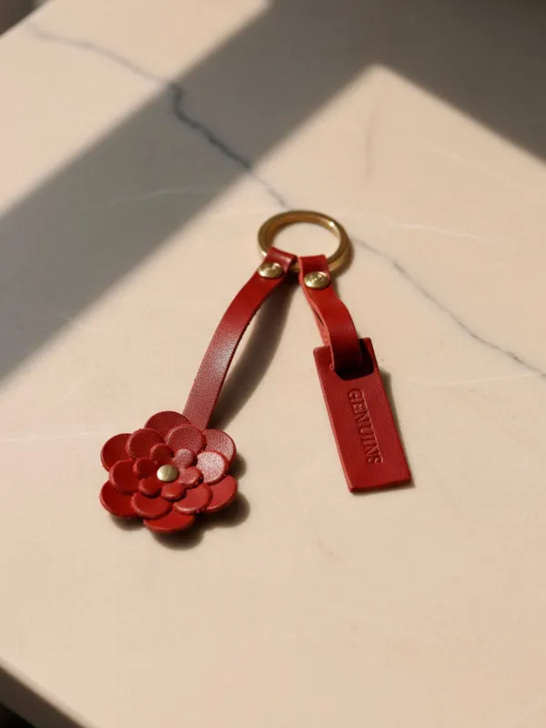 Burgundy Leather CHARM sold by Genuins