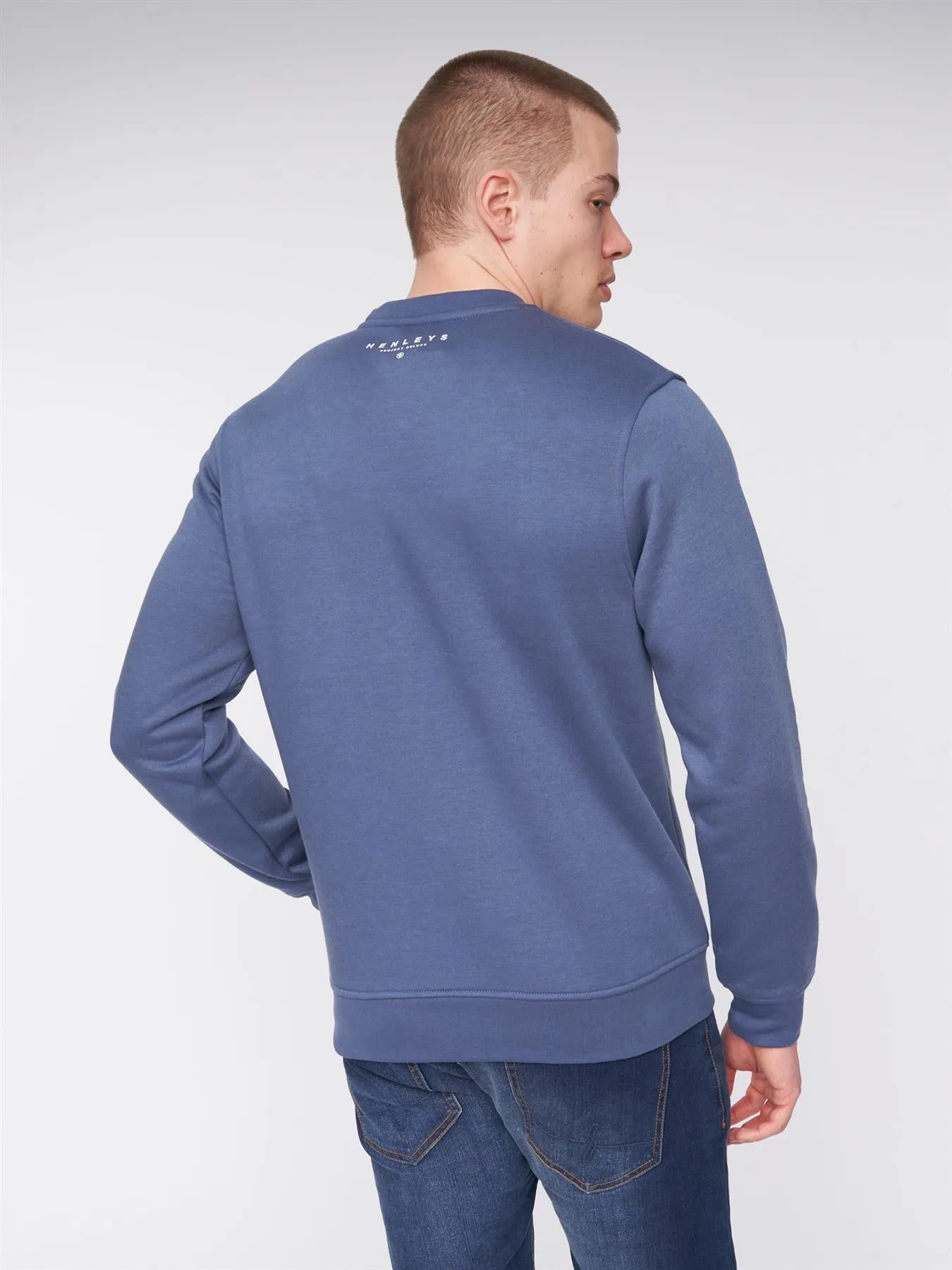 Scripthen Crew Sweat Deep Blue sold by Henleys product image thumbnail 4