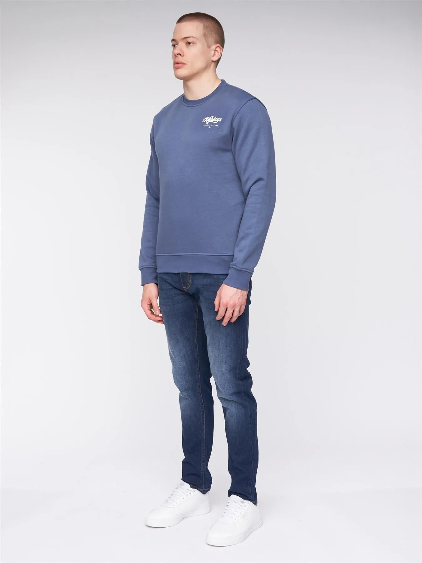 Scripthen Crew Sweat Deep Blue sold by Henleys product image thumbnail 2