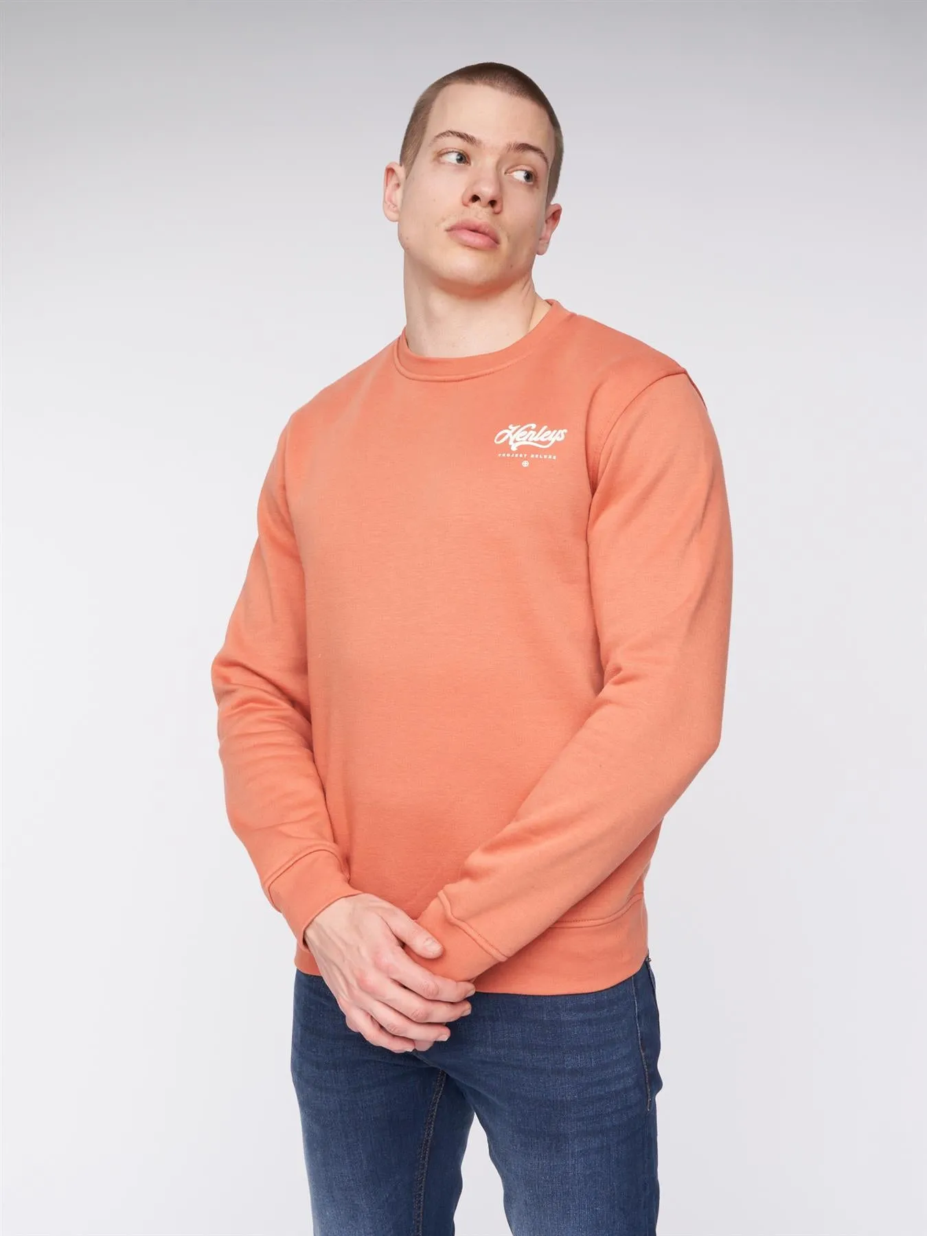 Scripthen Crew Sweat Brick Red sold by Henleys product image thumbnail 3