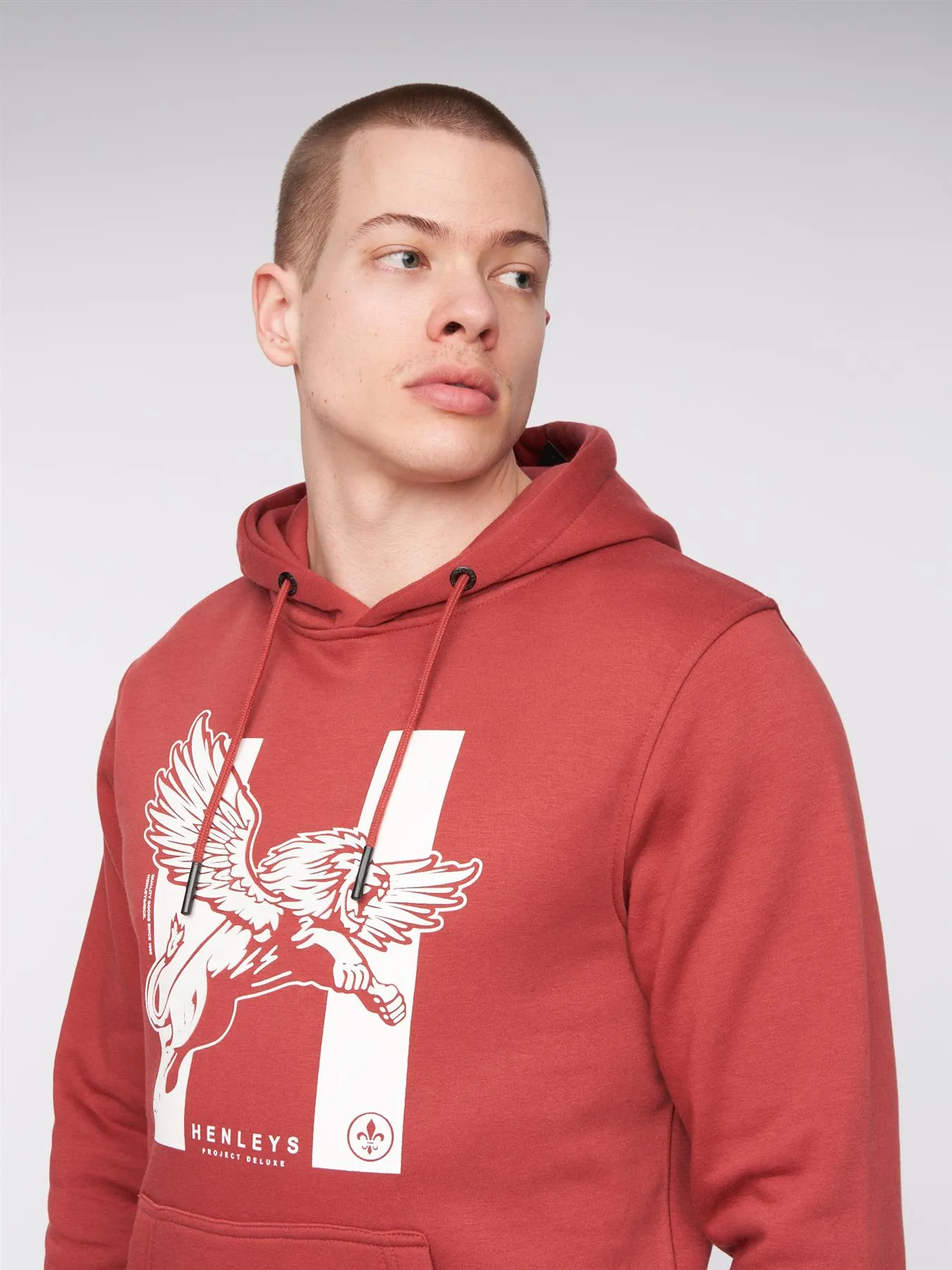 Curveball Hoodie Deep Red sold by Henleys product image thumbnail 5