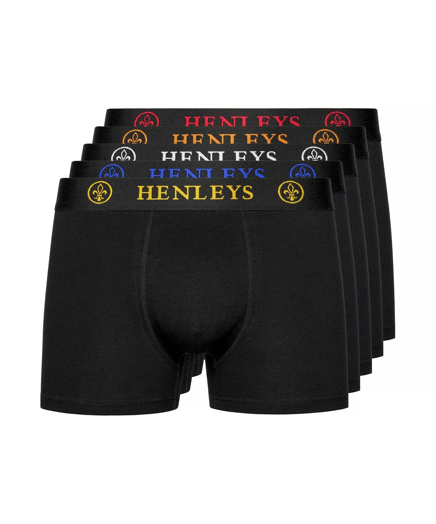 Quintlock Boxers 5pk Black sold by Henleys