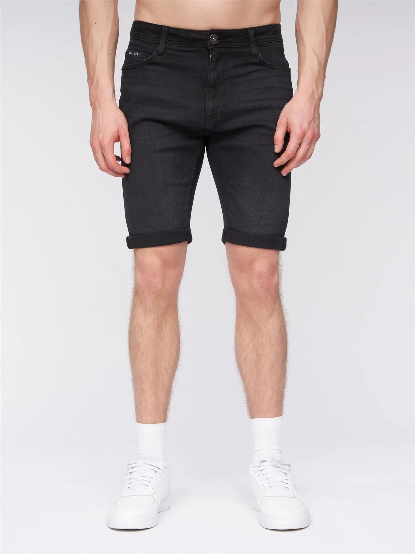 Flex Denim Shorts Black Wash sold by Henleys