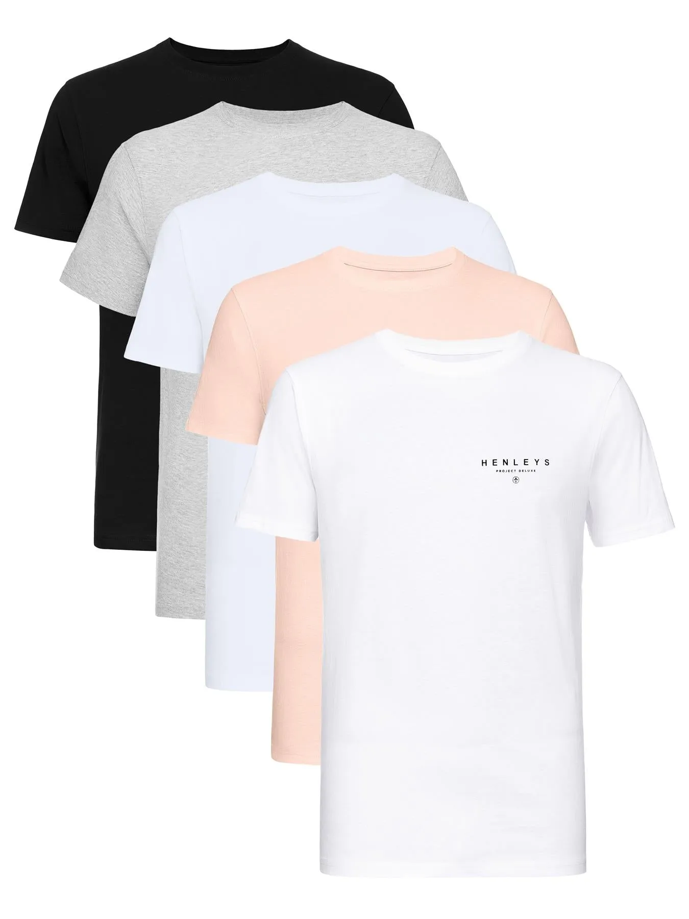 Hencinq B T-Shirt 5pk Assorted sold by Henleys