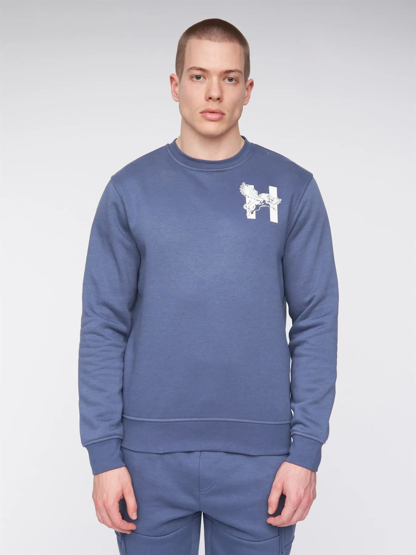 Morehen Crew Sweat Deep Blue sold by Henleys