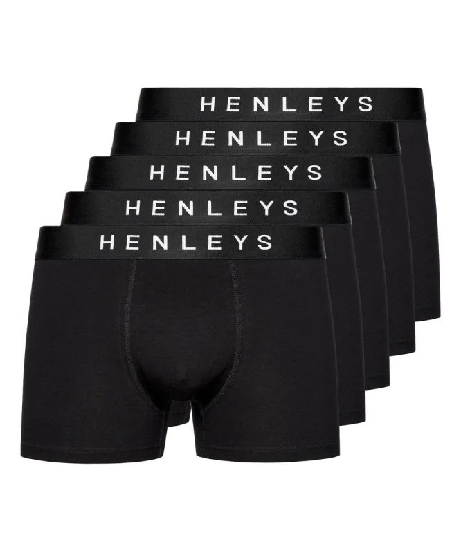 Coalink Boxers 5pk Black sold by Henleys
