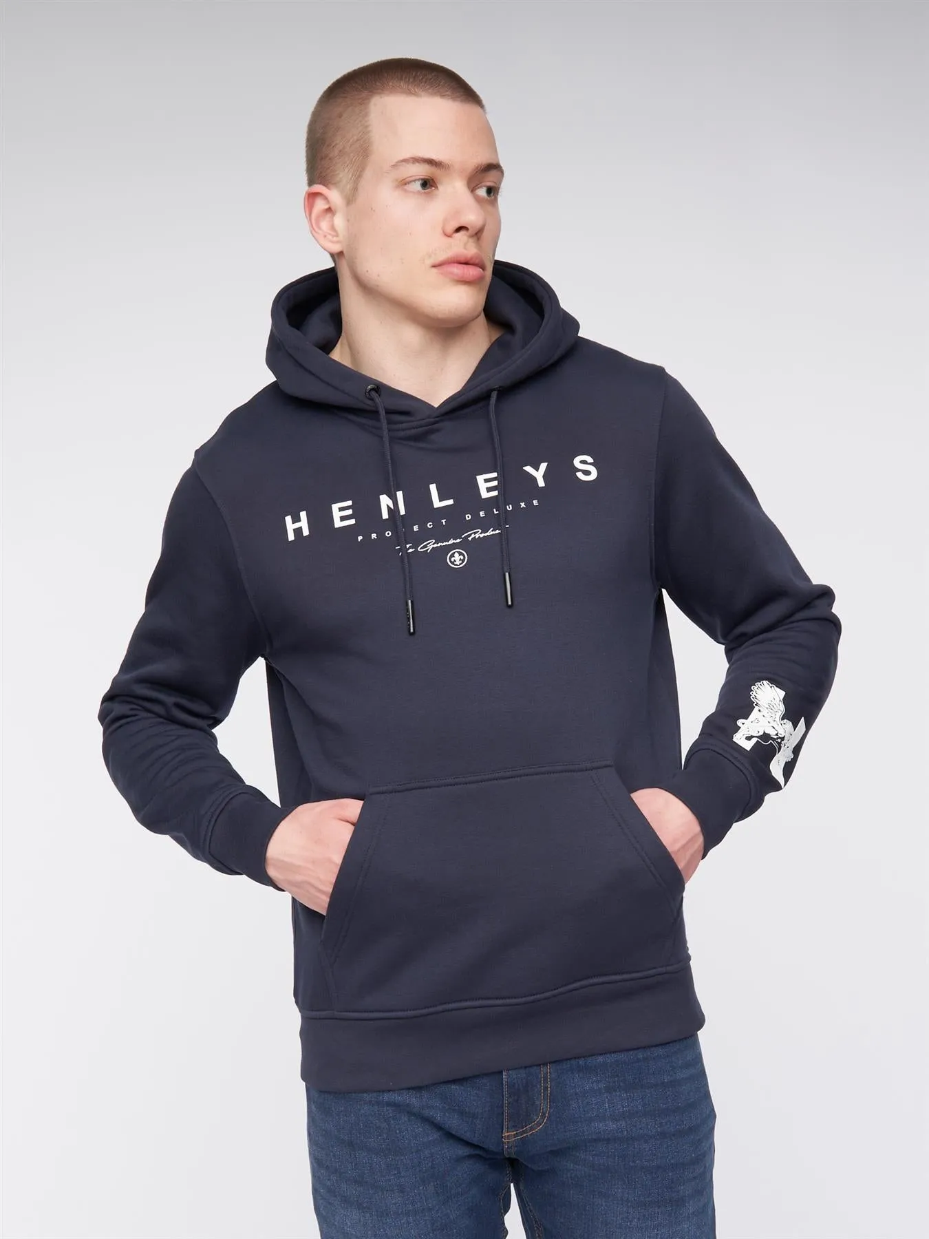 Hentyme Hoodie Navy sold by Henleys product image thumbnail 3