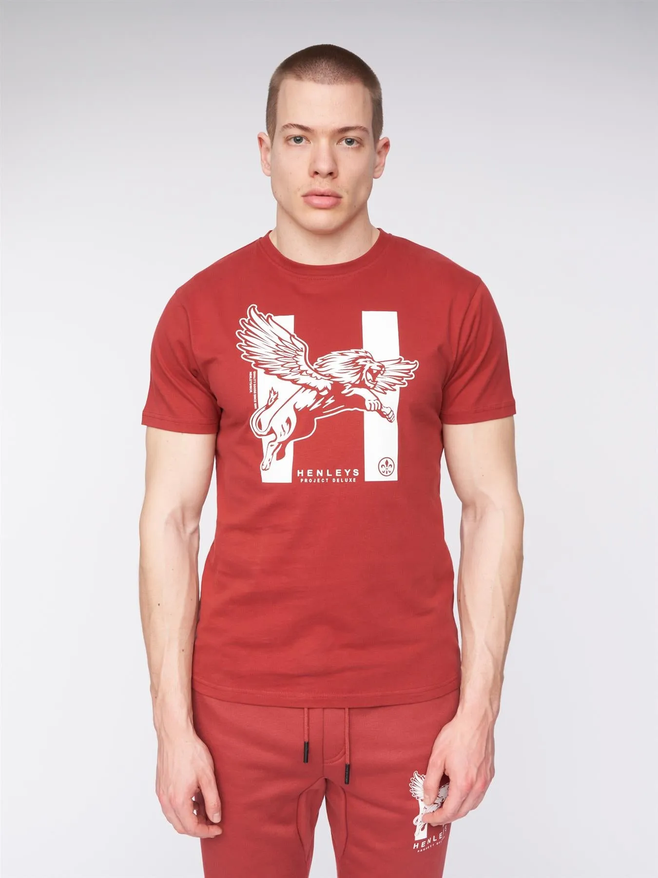 Curveball T-Shirt Deep Red sold by Henleys
