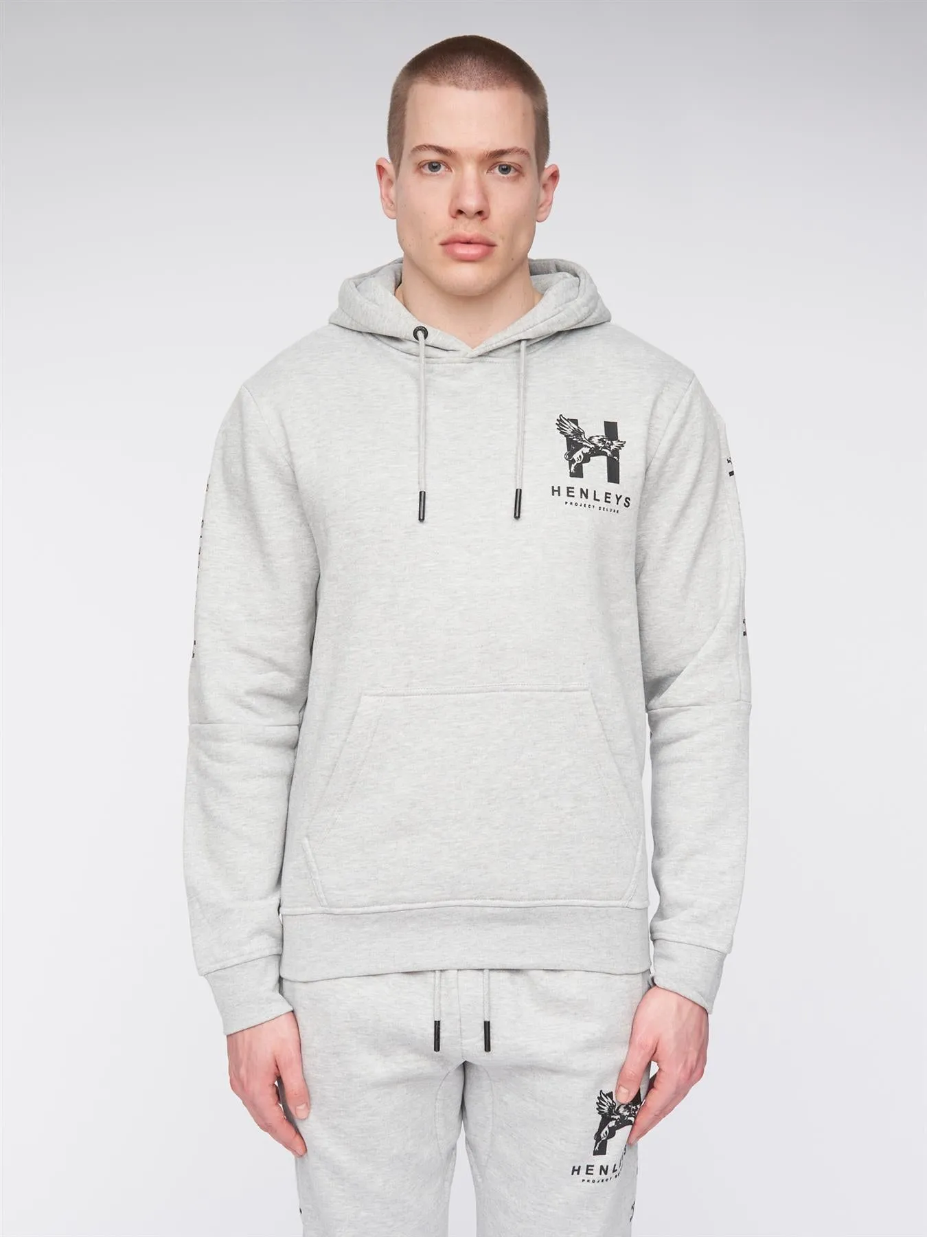 Tapehen Hoodie Grey Marl sold by Henleys