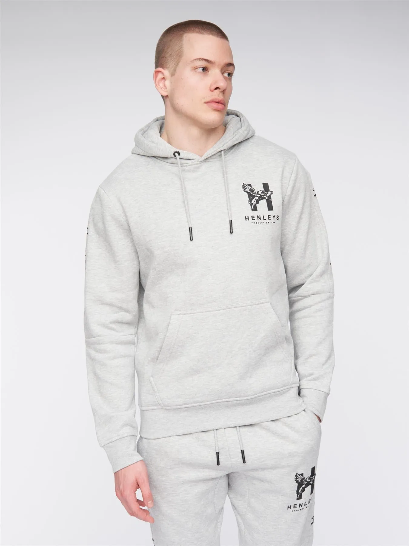 Tapehen Hoodie Grey Marl sold by Henleys product image thumbnail 3