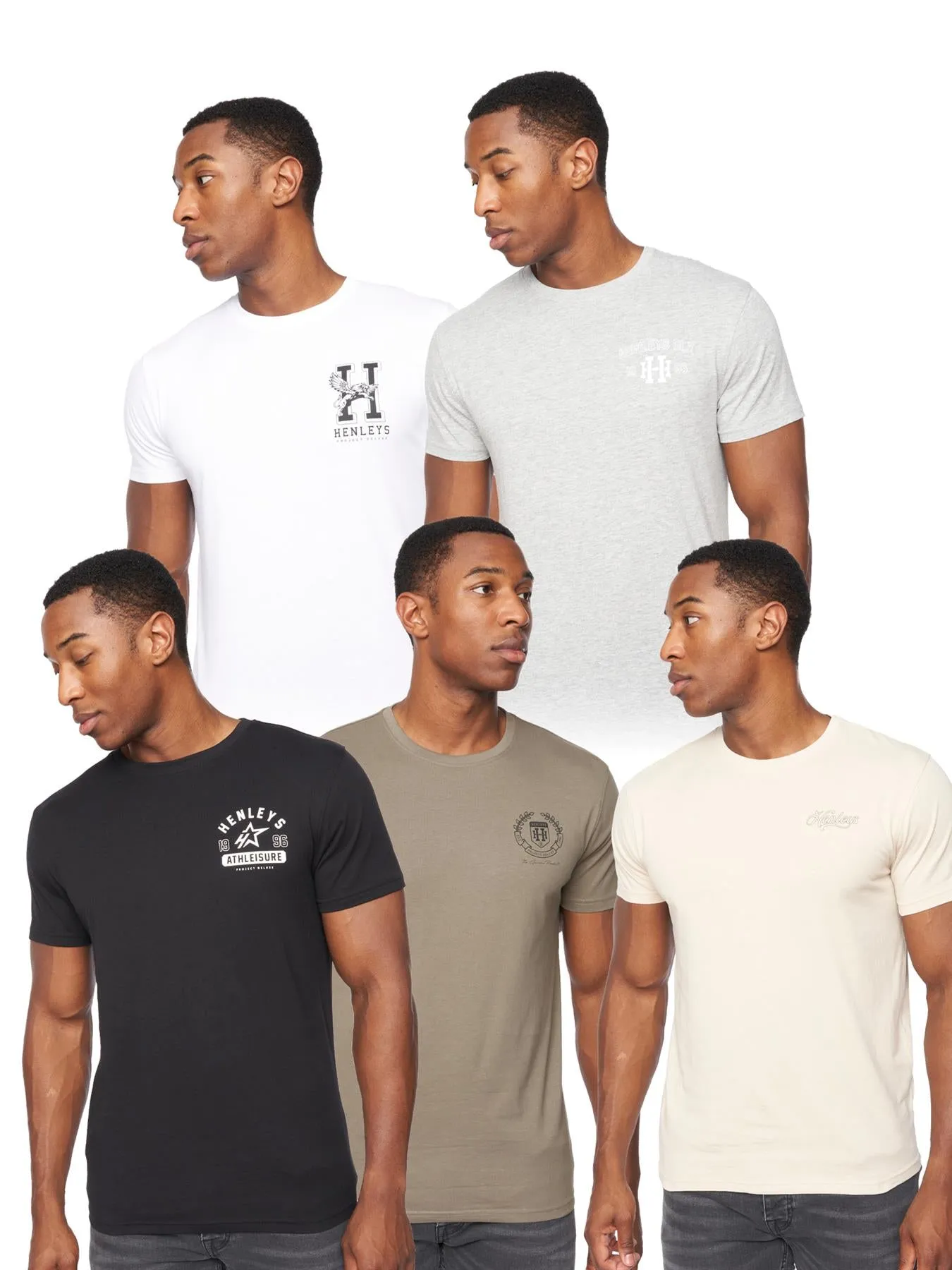 Bayard T-Shirt 5pk Assorted sold by Henleys