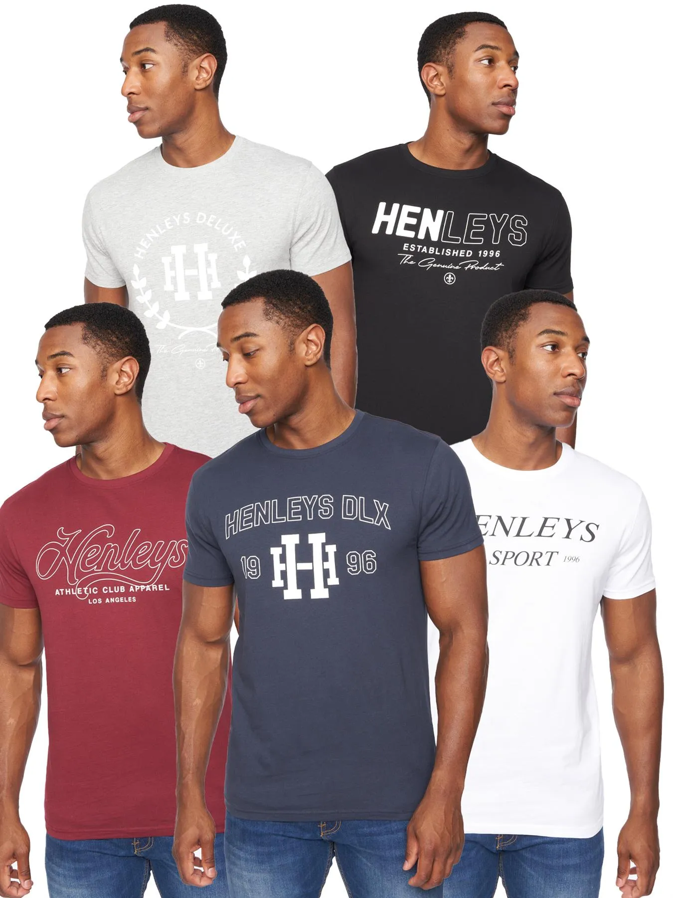 Varick T-Shirt 5pk Assorted sold by Henleys