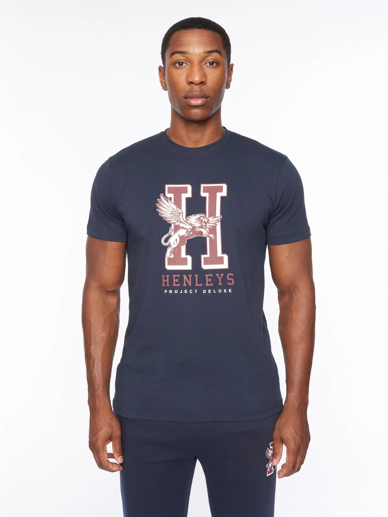 Belton T-Shirt Navy sold by Henleys