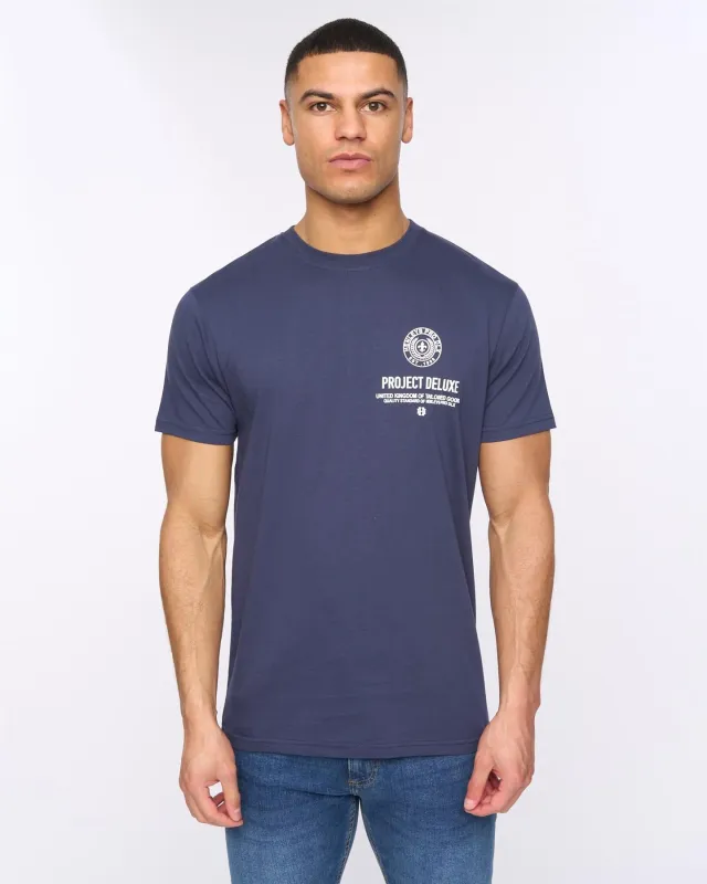 Henstamp T-Shirt Navy sold by Henleys