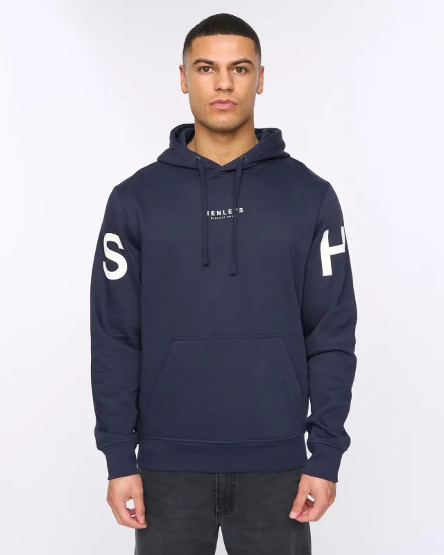 Hensleeve Hoodie Navy made by Henleys