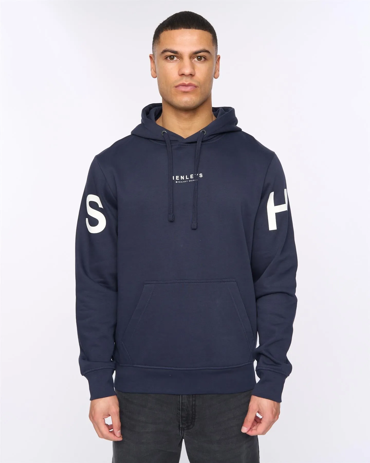 Hensleeve Hoodie Navy sold by Henleys
