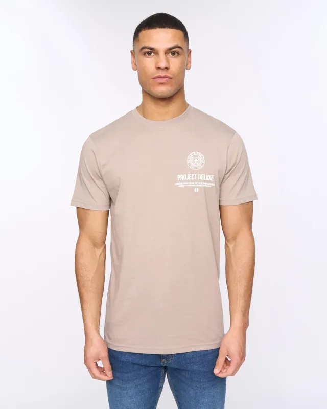 Henstamp T-Shirt Taupe sold by Henleys