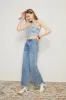 CHILL Pleat Straight Ankle Jeans HJ133 sold by Hey Joanie