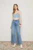 CHILL Pleat Straight Ankle Jeans HJ133 sold by Hey Joanie