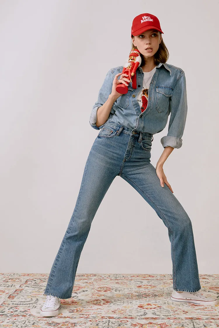 The French Song Mid Rise Bootcut Jeans sold by Hey Joanie product image thumbnail 3