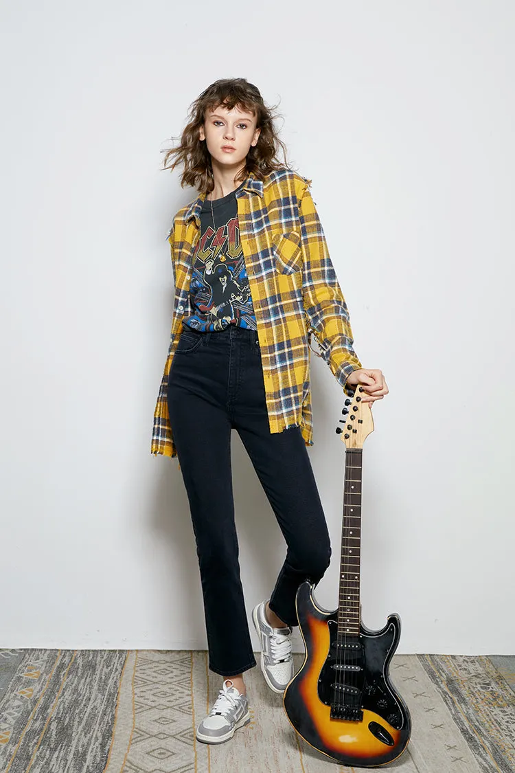 Two Shots High Rise Straight Crop Jeans HJ013 sold by Hey Joanie product image thumbnail 2