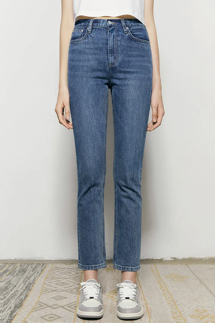 Two Shots High Rise Straight Crop Jeans HJ013 sold by Hey Joanie product image thumbnail 5