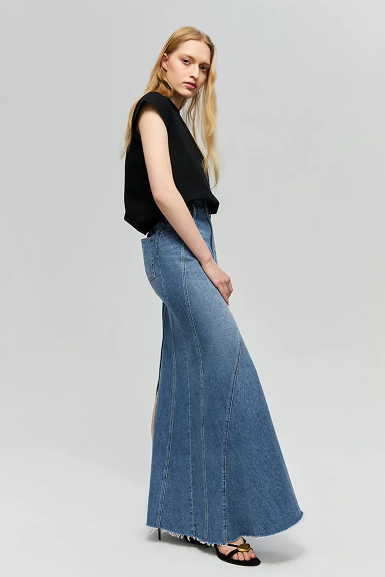 Ocean Wave Denim Skirt HJ821 sold by Hey Joanie product image thumbnail 3