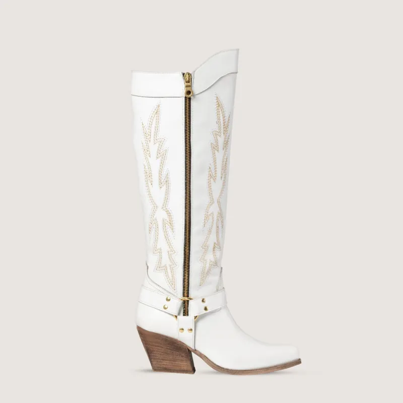 Sierra White Texan Boots sold by Kali Shoes