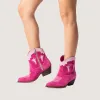 Vicky Fuchsia Texan boots sold by Kali Shoes
