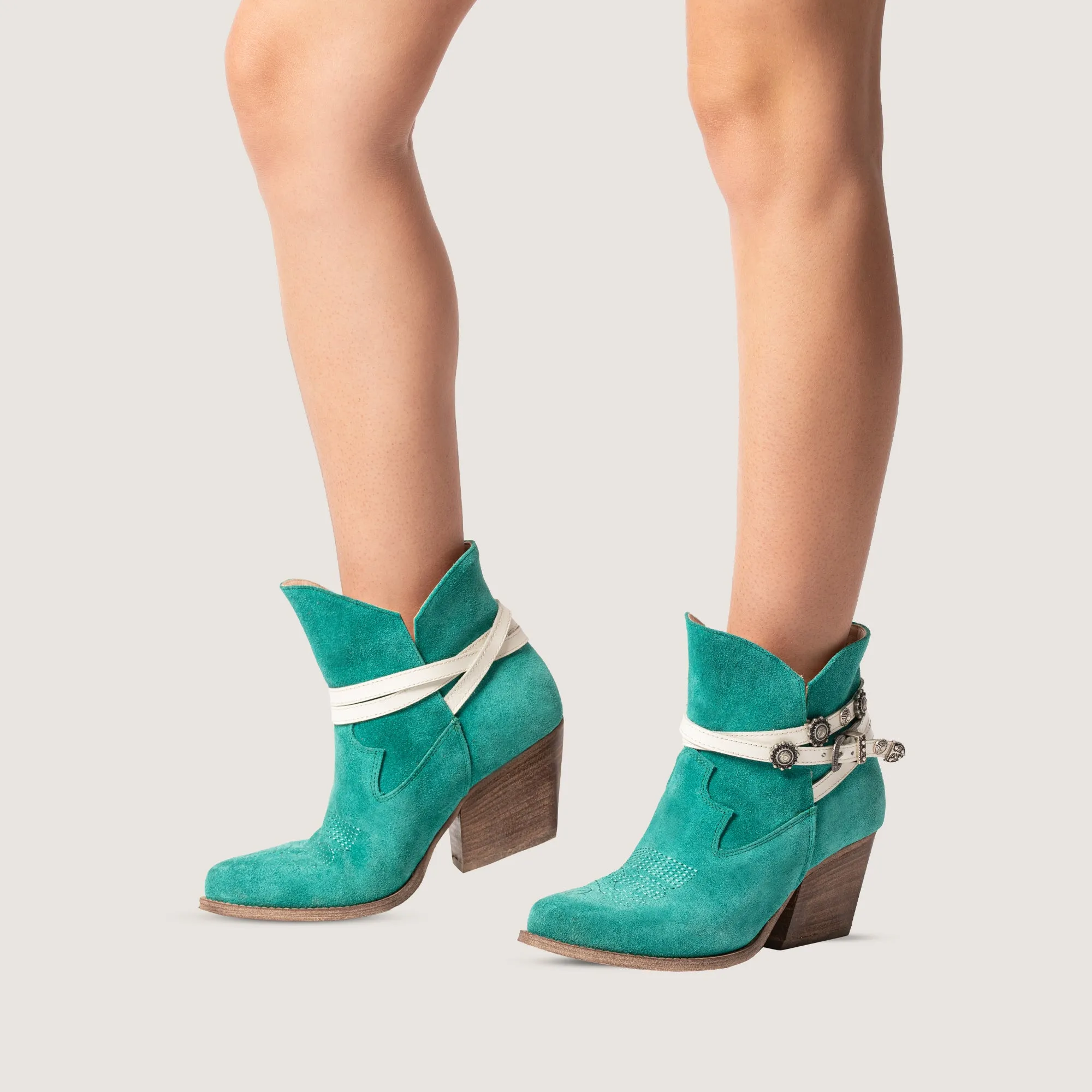 Jolene Aquamarine Ankle Boots sold by Kali Shoes product image thumbnail 2
