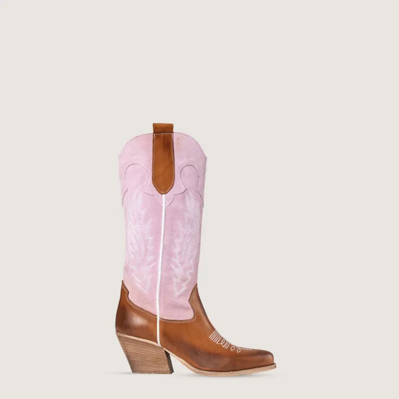 Savannah Pink Texan Boots  sold by Kali Shoes