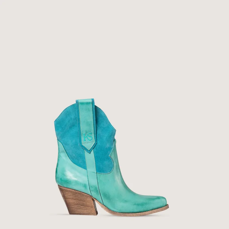 Maya Swift Turquoise Ankle Boots sold by Kali Shoes