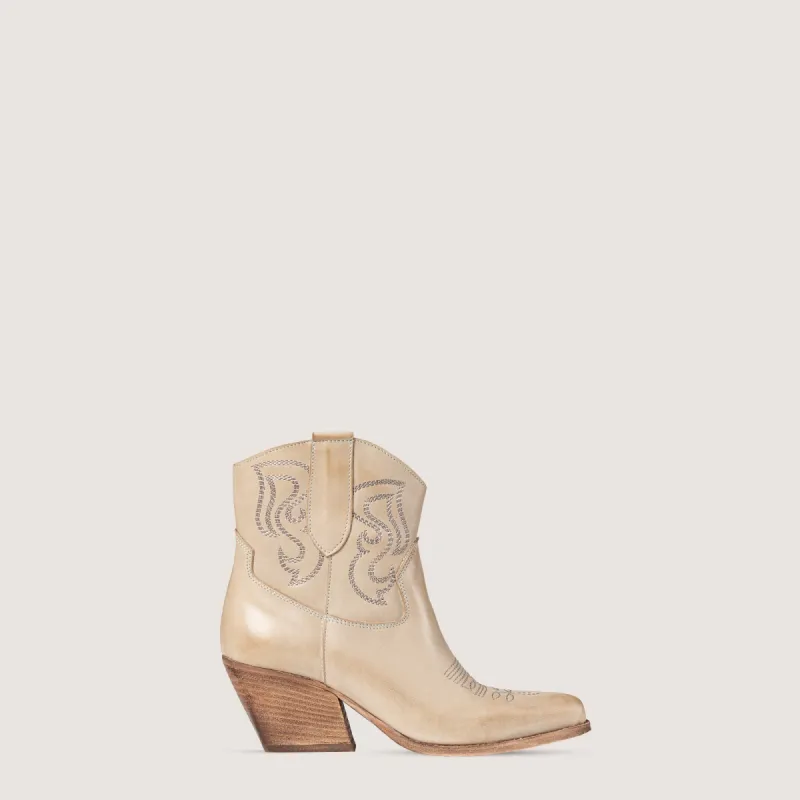 Bradley Texan Boots Beige sold by Kali Shoes