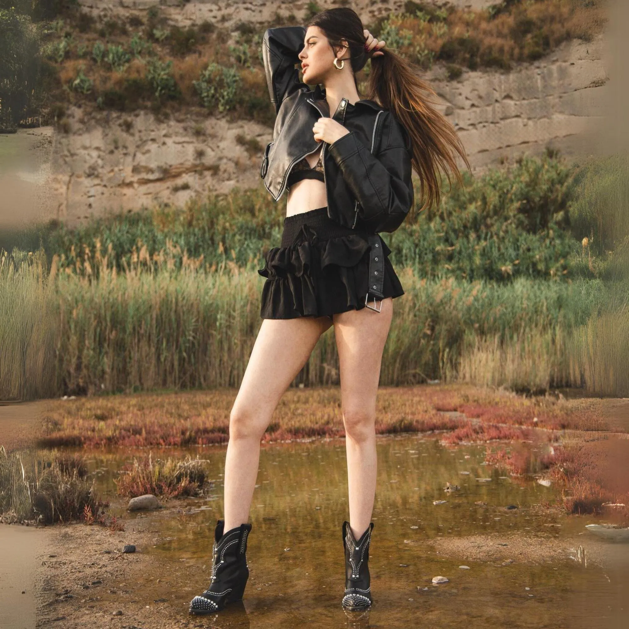 Ivy Black Texan Boots sold by Kali Shoes product image thumbnail 5