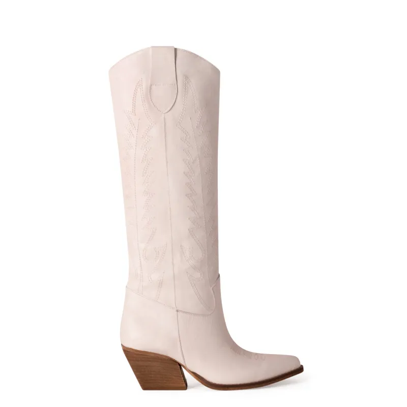 Kelly White Texan Boots sold by Kali Shoes
