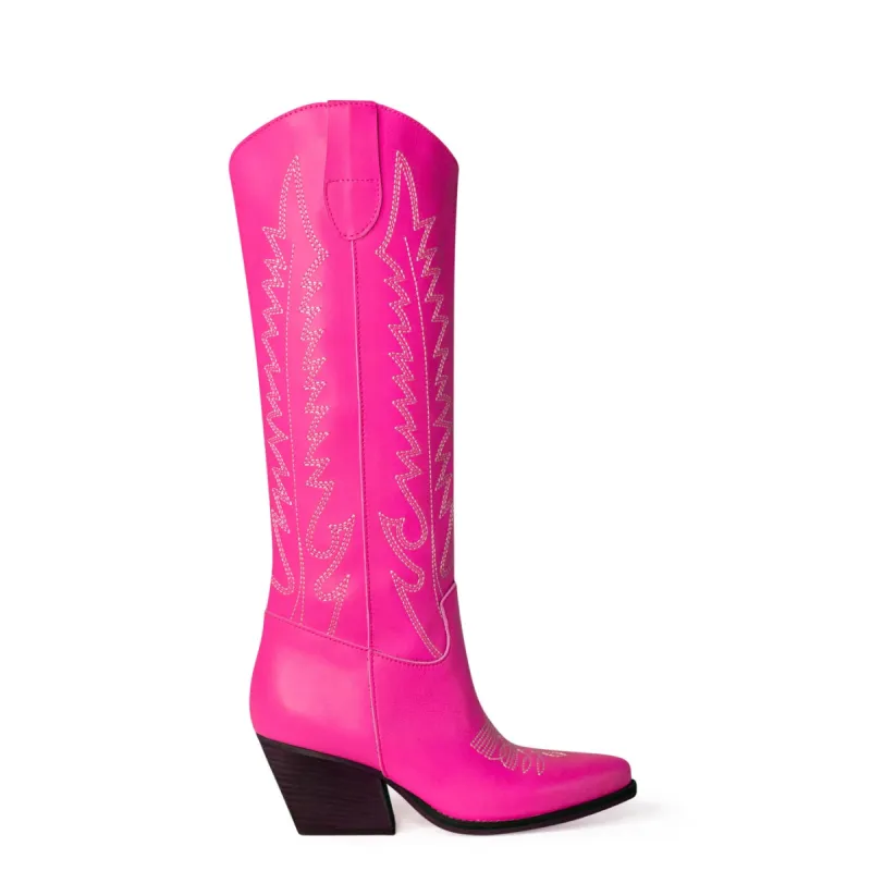 Kelly Fuchsia Texan Boots sold by Kali Shoes