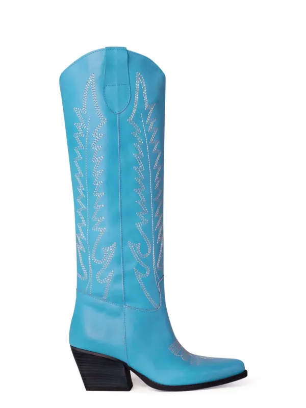 Kelly Turquoise Texan Boots sold by Kali Shoes