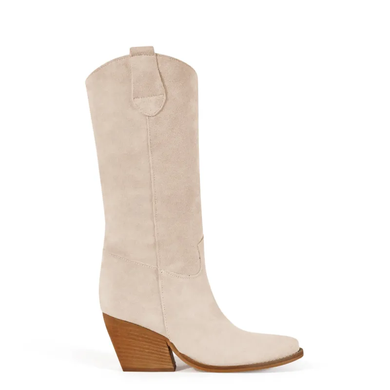 Noa Beige Texan Boots sold by Kali Shoes