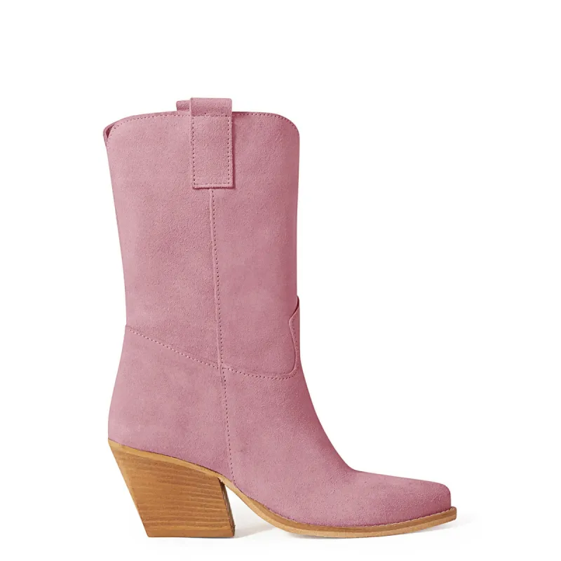 Pink Molly Texan ankle boots sold by Kali Shoes